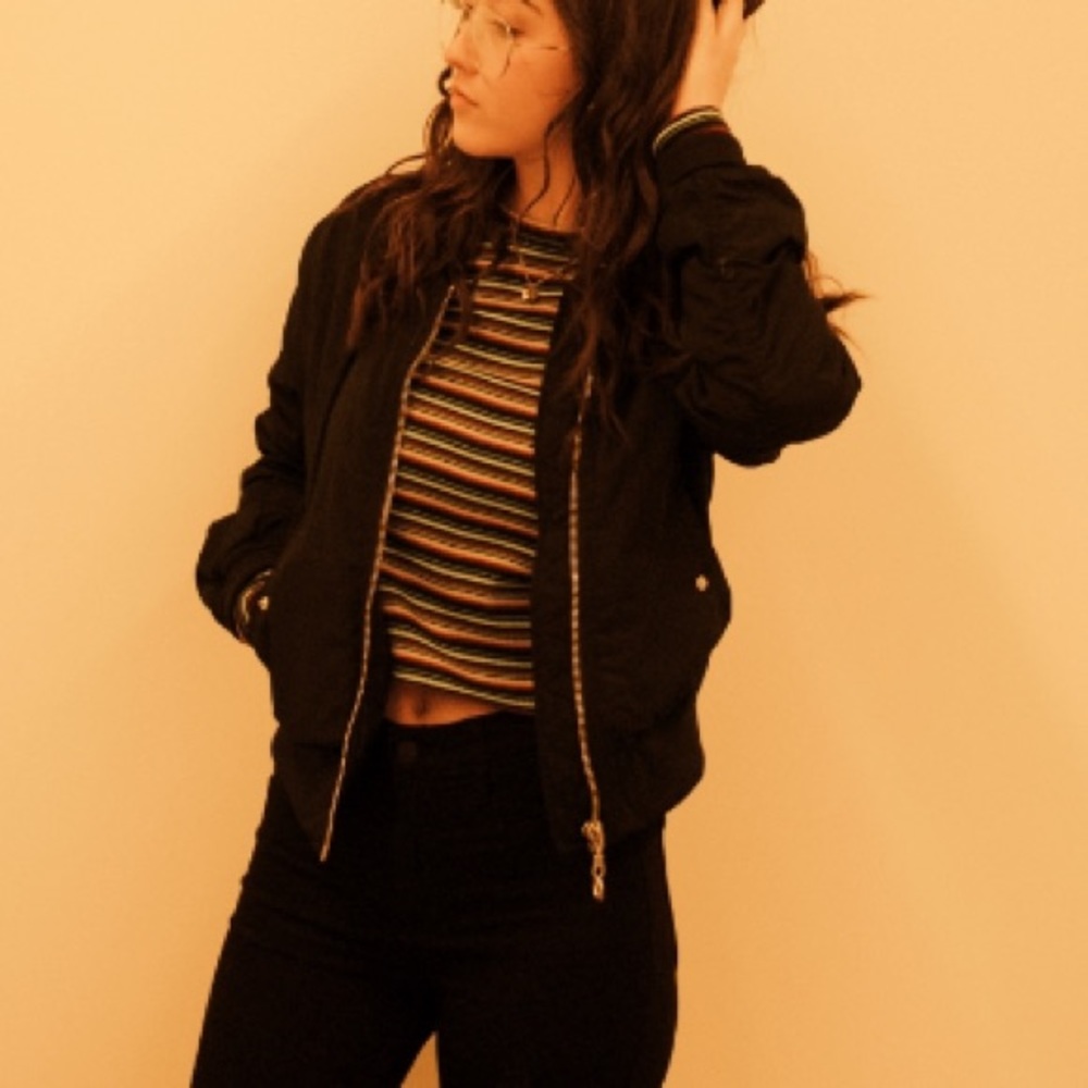 Black Bomber Jacket